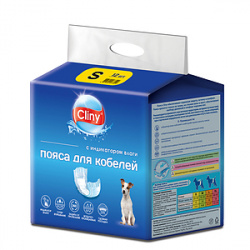 CLINY Подгузники-пояс для кобелей S 25-40 см (12 шт) - фото
