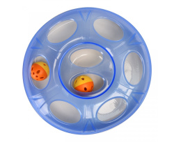 GEORPLAST Ufo Игрушка для кошек интерактивная с 2 шариками (25 х 8 см) - фото