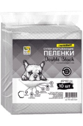 FOUR Pets Double Black Пеленки с углем для собак 10 шт (45 х 60 см) - фото
