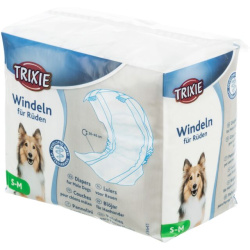 TRIXIE Diapers for Male Dogs Подгузники-пояс для кобелей, размер S-M (12 шт) - фото