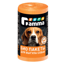 ГАММА БИО пакеты для выгула собак 25 шт/рулон (24 х 36 см) - фото