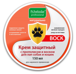 КРЕМ защитный с прополисом и воском для лап собак и кошек (150 мл) Пчелодар - фото