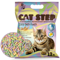 CAT STEP Tofu Tutti Frutti (12 л) Наполнитель растительный комкующийся - фото