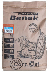 S.BENEK Corn Cat Sea breeze (25 л) Наполнитель кукурузный комкующийся, ароматизированный - фото