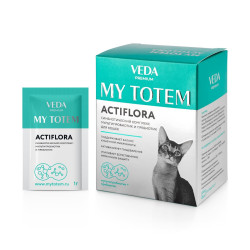 MY TOTEM ACTIFLORA Синбиотический комплекс для кошек (саше 1 г) Veda (Прoбиотик + пребиотик) - фото