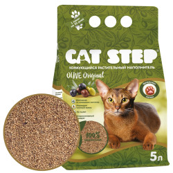 CAT STEP Olive Original (5 л) Наполнитель комкующийся растительный - фото