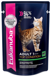 EUKANUBA CAT Adult Тop Сondition (пауч 85 г) с говядиной, для взрослых кошек - фото