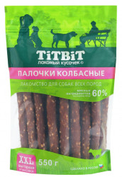TiTBiT Палочки колбасные для собак всех пород - XXL (550 г) - фото