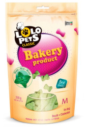 LOLO PETS Печенье для собак - косточки мятные, размер M (дойпак 350 г) - фото