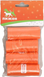 ПИЖОН Сменные пакеты для контейнера (4 рулона по 15 шт, оранжевые) - фото