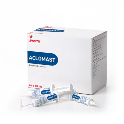 АКЛОМАСТ Суспензия для интрацистернального введения (10 мл) Livisto-Invesa (амоксициллин 500 мг + клоксациллин 500 мг) - фото