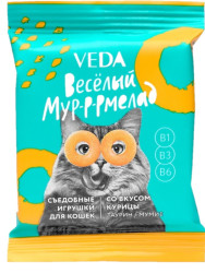Весёлый МУР-Р-РМЕЛАД для кошек со вкусом курицы (6 г) Veda - фото