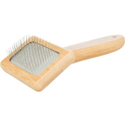 TRIXIE Soft Brush Пуходёрка мягкая бамбук/металл (7 х 16 см) - фото