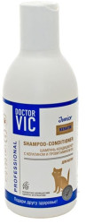ШАМПУНЬ-Кондиционер Doctor VIC с кератином и провитамином B5 для котят (200 мл) - фото