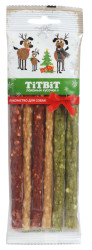 TiTBiT Новогодняя коллекция - палочки жевательные S для собак (60 г) - фото