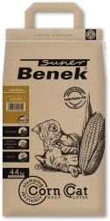 S.BENEK Corn Cat Golden (7 л) Наполнитель кукурузный комкующийся гранулированный - фото