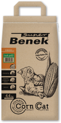 S.BENEK Corn Cat Fresh grass (7 л) Наполнитель кукурузный комкующийся, ароматизированный - фото