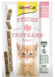 GIMCAT Kitten Sticks Turkey & Calcium (3 шт) Нежные палочки с индейкой и кальцием для котят - фото
