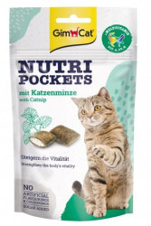 GIMCAT Nutri Pockets Catnip+Multivitamin (60 г) лакомство для кошек - фото