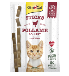GIMCAT Sticks Poultry (4 шт/ 20 г) Палочки с домашней птицей для кошек  - фото