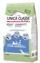 UNICA CLASSE Adult Longevity STAR HAIRBALL (1,5 кг) для взрослых кошек, форель - фото