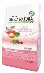 UNICA Dog Natura Unico MINI Salmon (1 кг на развес) для собак всех возрастов -  лосось, рис, горошек - фото