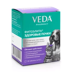 ЗДОРОВЫЕ ПОЧКИ ФИТОЭЛИТА для кошек и собак (50 таб) Veda - фото
