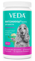 ФИТОМИНЫ ФОРТЕ для шерсти собакам (100 г / 200 шт) Veda - фото