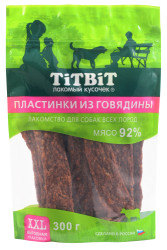 TiTBiT  Пластинки из говядины для собак, XXL (300 г) - фото