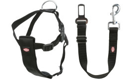 TRIXIE Safety Belt  for Dogs Ремни безопасности для собак, шлейка + ремень (размер M) - фото