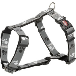 TRIXIE Silver Reflect H-Harness Шлейка для собак светоотражающая, размер M-L (50-75 см / 25 мм) - фото