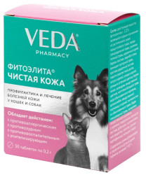 ЧИСТАЯ КОЖА ФИТОЭЛИТА для собак и кошек (50 таб) Veda - фото
