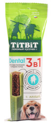 TiTBiT DENTAL 3в1 с мятой для собак мелких и средних пород (110 г) - фото