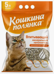 КОШКИНА ПОЛЯНКА Наполнитель впитывающий, цеолит (5 л) - фото