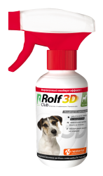Rolf Club 3D Спрей от клещей и блох для собак (200 мл) Экопром-Neoterica (фипронил — 0,4%, D-цифенотрин — 0,2%, пирипроксифен — 0,2%) - фото