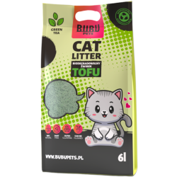 BUBU Pets Tofu Green tea Наполнитель тофу зеленый чай (2,5 кг / 6 л) - фото