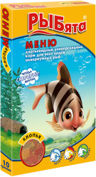 РЫБята МЕНЮ ХЛОПЬЯ хлопьевидный корм для всех рыб (10 г) Зоомир - фото