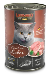 LEONARDO RICH IN LIVER (400 г) с печенью, для взрослых кошек  - фото