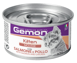 GEMON CAT Mousse Kitten salmon-chicken (85 г) МУСС для котят с лососем и курицей - фото