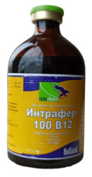 ИНТРАФЕР 100 B12 (Железо + цианокоболамин) Раствор для инъекций (100 мл) Interchemie - фото