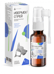 ИВЕРМЕК-СПРЕЙ Акарицидный препарат (30 мл) Nita-farm (2,5 мг ивермектин + 20 мг лидокаин + 5 мг декспантенол + 0,5 мг хлоргексидин) - фото