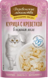 ДОМАШНИЕ ОБЕДЫ Курица с креветкой в нежном желе (пауч 70 г) - фото