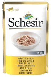 SCHESIR Cat Tuna with Chicken (пауч 85 г) Тунец и курица, в желе - фото