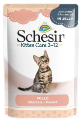 SCHESIR Cat Kitten Care Chiken (пауч 85 г) Курица в желе для котят 3-12 мес. - фото