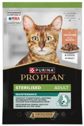 PRO PLAN Sterilised MAINTENANCE (пауч 85 г) кусочки с лососем в соусе, для стерилизованных кошек - фото