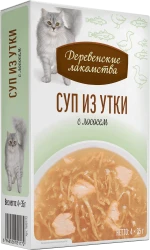 СУП из утки с лососем для кошек (упаковка 4 шт х 35 г) - фото