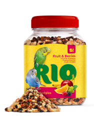 RIO Фруктово-ягодная смесь. Лакомство для волнистых попугайчиков - фото, картинка RIO Фруктово-ягодная смесь. Лакомство для волнистых попугайчиков - фото