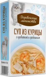 СУП из курицы с креветкой и гребешком для кошек (упаковка 4 шт х 35 г) - фото