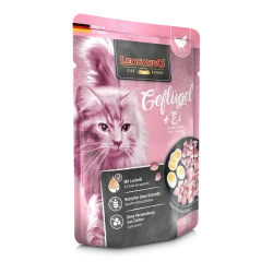 LEONARDO Poultry & Egg (пауч 85 г) птица и яйцо, для взрослых кошек - фото