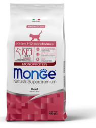 MONGE CAT MONOPROTEIN Kitten Beef (400 г х 2) из говядины, для котят АКЦИЯ 1+1 - фото